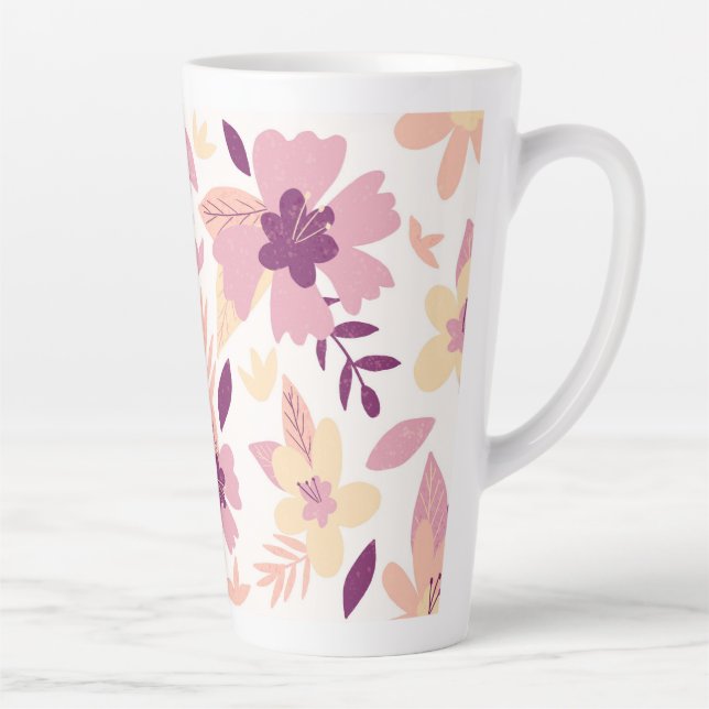 Summer flowers  latte mug (Right)