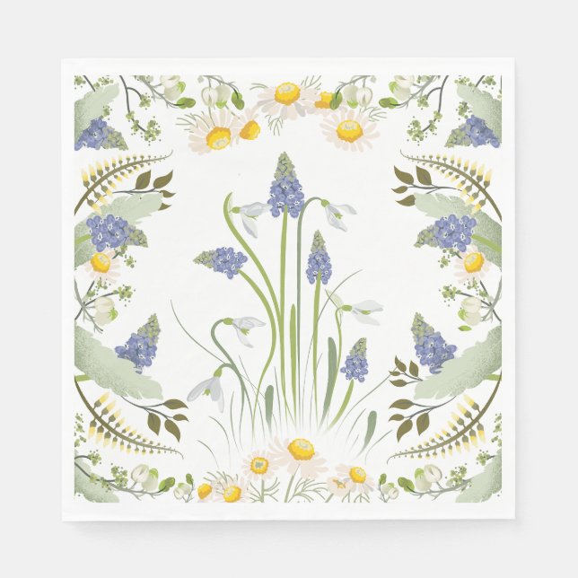 Summer Flowers Luncheon Napkin (Front)