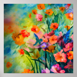 Summer Flowers Poster