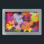 SUMMER FLOWERS RECTANGULAR BELT BUCKLE<br><div class="desc">A decoupage of pretty summer garden flowers.</div>