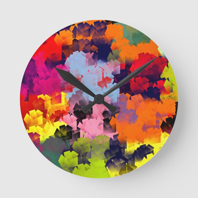 SUMMER FLOWERS ROUND CLOCK (Front)