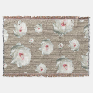 Summer Flowers Throw Blanket