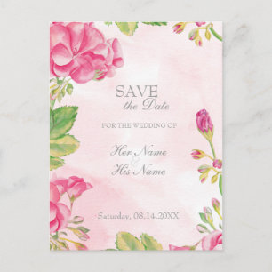 Summer Flowers Wedding Save the Date Invitation
