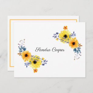 Summer Flowers Yellow From Your Desk A Personal Card