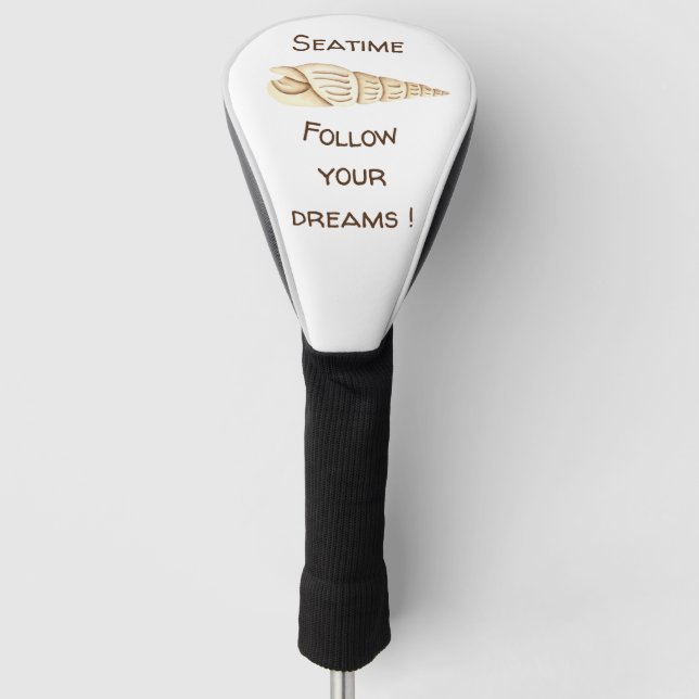 Summer Follow your dreams Shell Romantic Cute  Golf Head Cover (Front)
