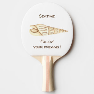 Summer Follow your dreams Shell Romantic Cute  Ping Pong Paddle