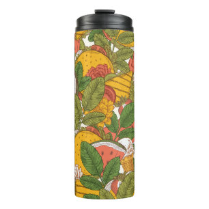 Summer food seamless pattern. Sanwiches,ice cream Thermal Tumbler