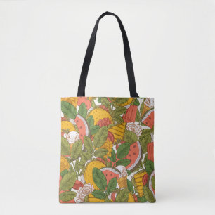 Summer food seamless pattern. Sanwiches,ice cream Tote Bag