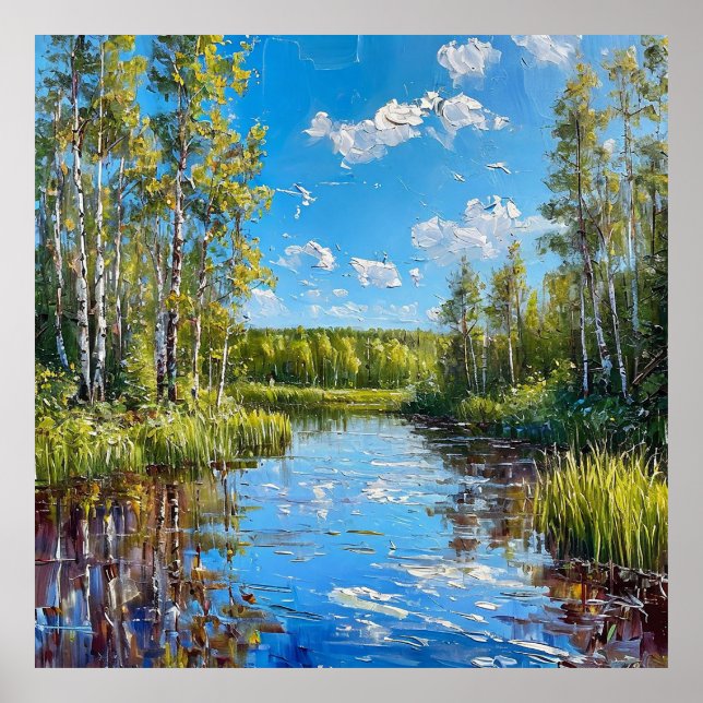 🌲 Summer Forest Wall Art Nature Decor Gift 🌿 (Front)