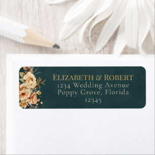Summer Forest Witch Teal Address Label