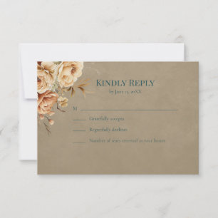 Summer Forest Witch Teal RSVP Card