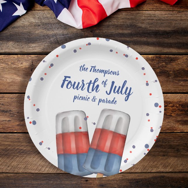 Summer Fourth of July Custom Cute Paper Plate (Creator Uploaded)