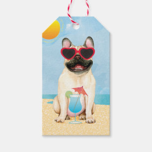 Summer French Bulldog Gift Tags