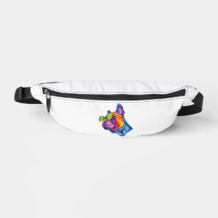 Summer French Bulldog Puppy Colourful Bum Bags