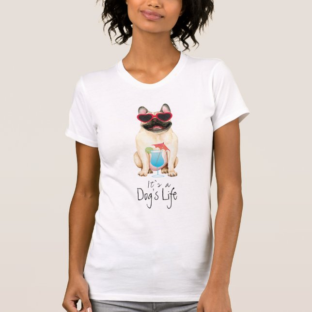 Summer French Bulldog T-Shirt (Front)