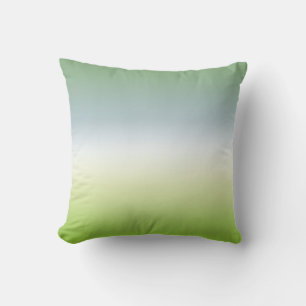 Summer Fresh Gradient Cool Blue Green Ombre Cushion