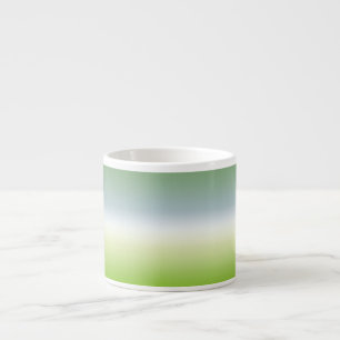 Summer Fresh Gradient Cool Blue Green Ombre Espresso Cup