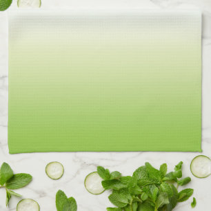 Summer Fresh Gradient Cool Blue Green Ombre Tea Towel