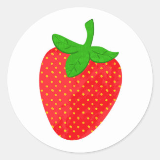 Summer fresh strawberry sticker