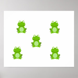 SUMMER Frog Design - Cute Frogs for Kids Poster