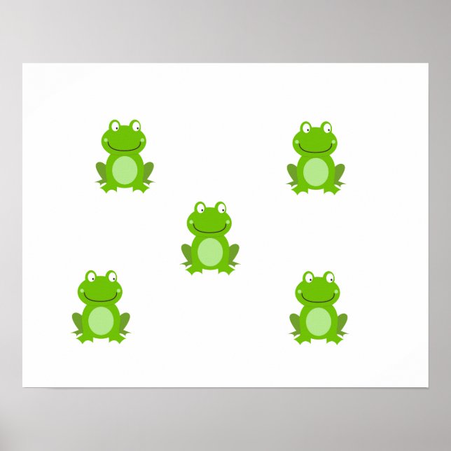 SUMMER Frog Design - Cute Frogs for Kids Poster (Front)