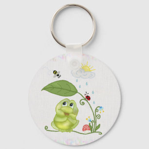 summer frog key ring