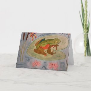 Summer Frog Pond Greeting Card