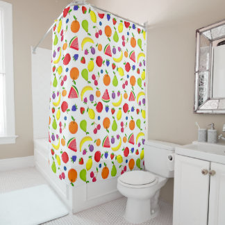 Summer Fruit and Berry Colourful Shower Curtains