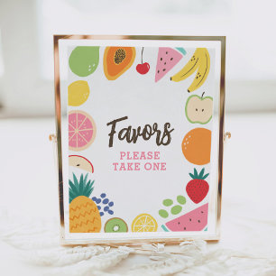 Summer Fruit Birthday Favours Sign