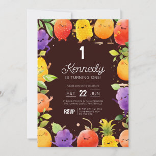Summer Fruit Birthday  Invitation
