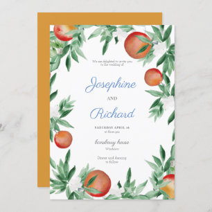 Summer Fruit border, wedding invitation