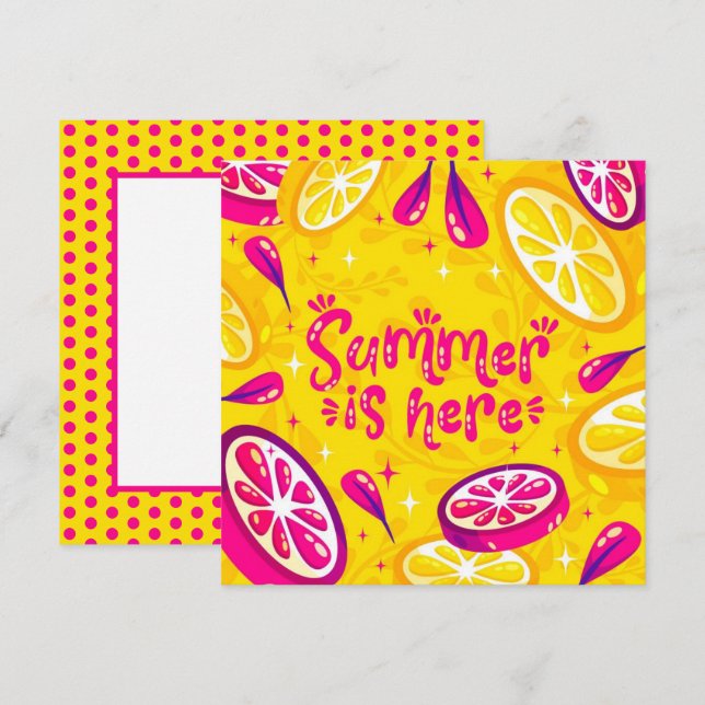 Summer Fruit Citrus Greeting  Card (Front/Back)