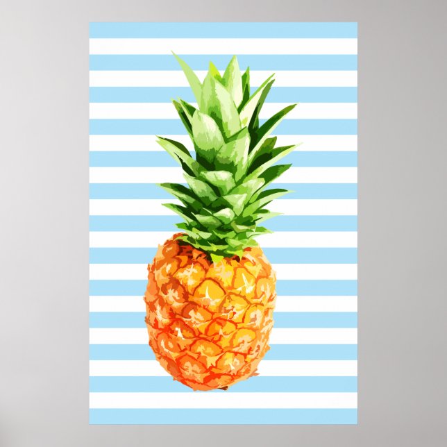 Summer Fruit Cute Pineapple Poster (Front)