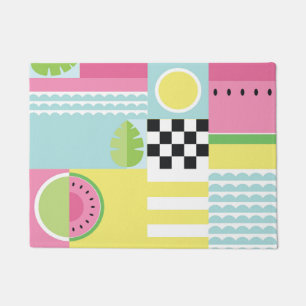 Summer fruit design, colourful mosaic  doormat