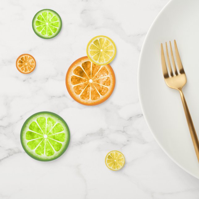 Summer Fruit Lemon, Lime, Orange ID537 Confetti (Group)
