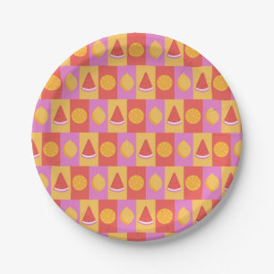 Summer Fruit Paper Plate