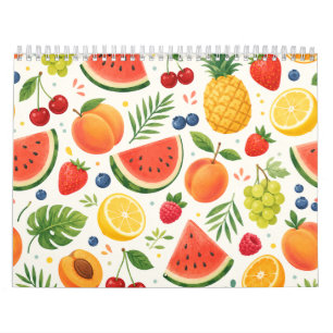 Summer Fruit Pattern Fabric   Tropical Watermelon  Calendar