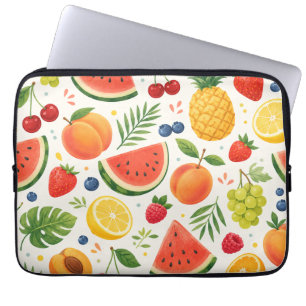 Summer Fruit Pattern Fabric   Tropical Watermelon  Laptop Sleeve