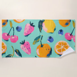 Summer Fruit Pattern Kitchen Wall Decor Beach Towel