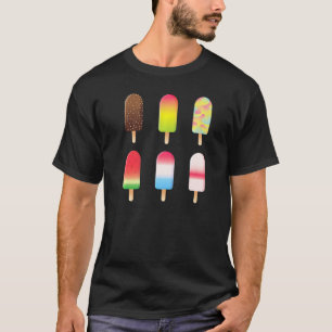 Summer Fruit Popsicles Creamsicles Chocolate Ice C T-Shirt