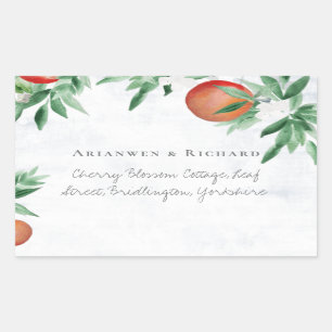 summer fruit return address sticker