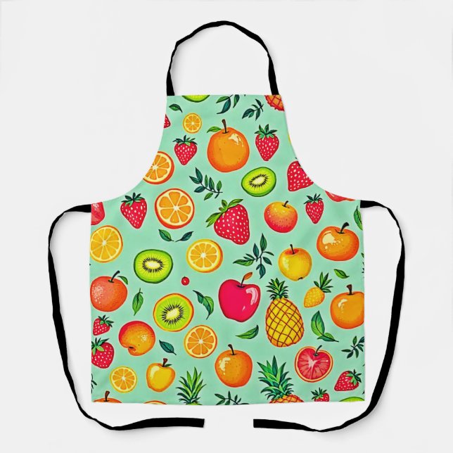 Summer Fruit Seamless Design Apron (Front)