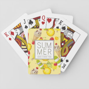 Summer Fruits and Ice-Cream Fun Playing Cards
