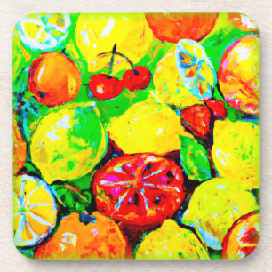  "Summer Fruits" Cute Art. Buy Now  Coaster