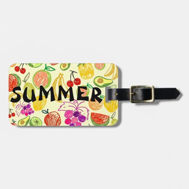 Summer fruits luggage tag (Front Horizontal)