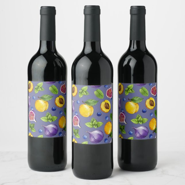 Summer Fruits Wine Label (Bottles)