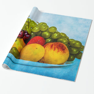 Summer fruits wrapping paper