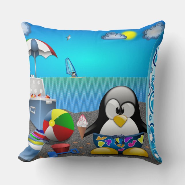 SUMMER FUN AT THE BEACH CUSHION (Front)