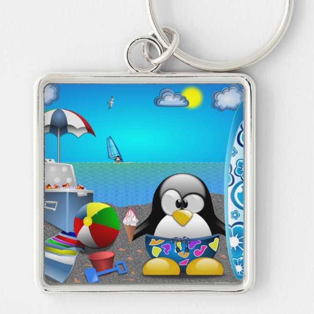 SUMMER FUN AT THE BEACH KEY RING (Front)