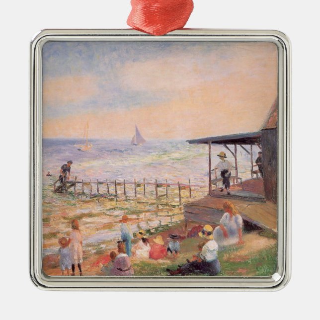 Summer Fun at the Beach Metal Tree Decoration (Front)